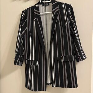 Striped Black Blazer Jacket